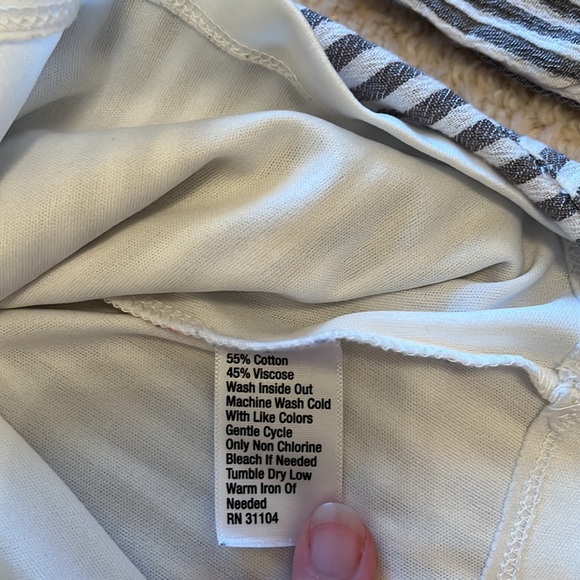 True Craft grey and white vertical striped blouse - Picture 3 of 5